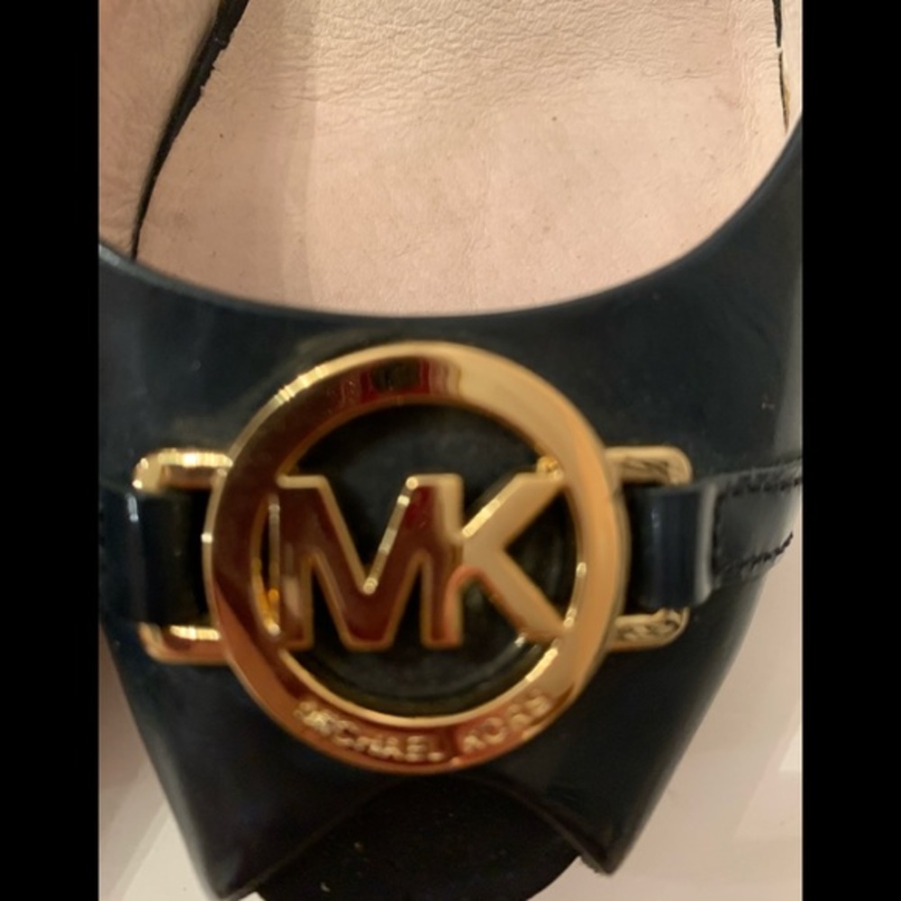Michael Kors Navy Blue Wedge Shoes - Picture 4 of 8